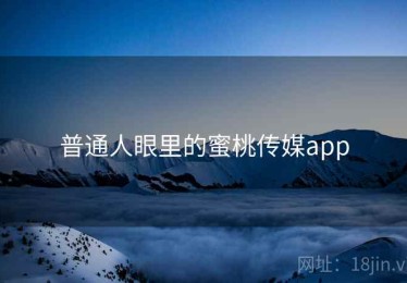 普通人眼里的蜜桃传媒app