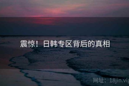 震惊！日韩专区背后的真相