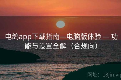电鸽app下载指南—电脑版体验 — 功能与设置全解（合规向）