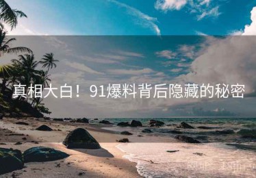 真相大白！91爆料背后隐藏的秘密