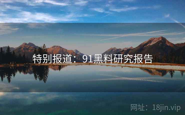 特别报道：91黑料研究报告