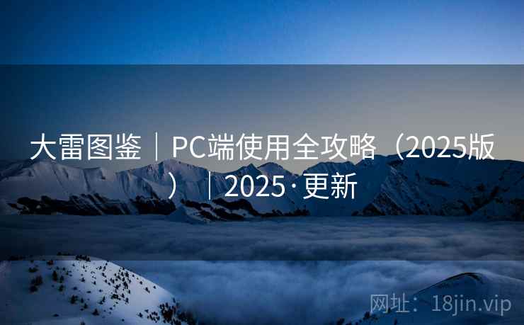 大雷图鉴｜PC端使用全攻略（2025版）｜2025·更新